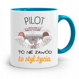 Dla Pilota Kubek Błękitny Na Prezent Na Urodziny
