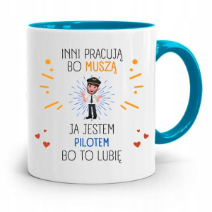 Dla Pilota Kubek Błękitny Na Prezent Na Urodziny