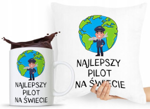 Dla Pilota Zestaw Poduszka + Kubek Prezent