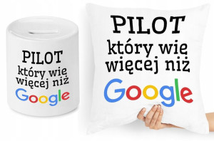 Dla Pilota Zestaw Poduszka + Skarbonka Prezent