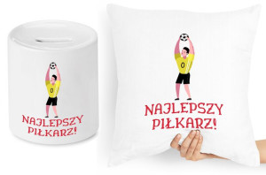 Dla Piłkarza Zestaw Poduszka + Skarbonka Prezent