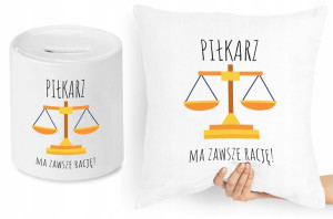 Dla Piłkarza Zestaw Poduszka + Skarbonka Prezent