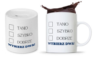 Dla Pracownika Prezent Zestaw Skarbonka + Kubek
