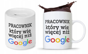 Dla Pracownika Prezent Zestaw Skarbonka + Kubek