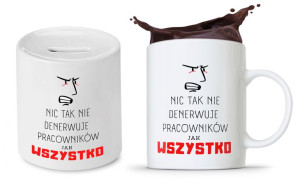 Dla Pracownika Prezent Zestaw Skarbonka + Kubek