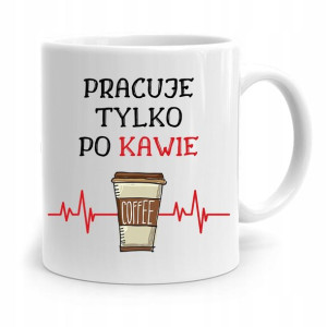 Dla Pracownika Robotnika Kubek Pracuje Po Kawie