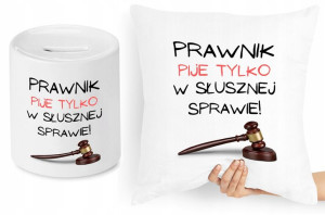 Dla Prawnika Zestaw Poduszka + Skarbonka Prezent