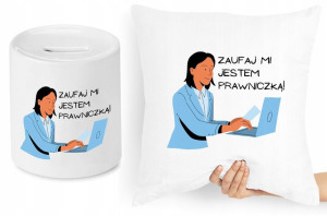 Dla Prawnika Zestaw Poduszka + Skarbonka Prezent