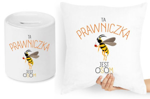 Dla Prawnika Zestaw Poduszka + Skarbonka Prezent