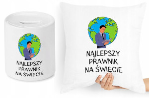 Dla Prawnika Zestaw Poduszka + Skarbonka Prezent