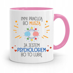 Dla Psychologa Psychiatry Terapeuty Kubek Różowy