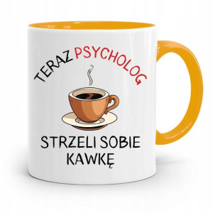 Dla Psychologa Psychiatry Terapeuty Kubek Żółty