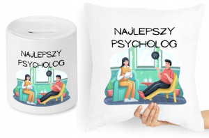 Dla Psychologa Zestaw Poduszka + Skarbonka Prezent