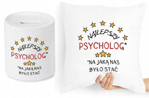 Dla Psychologa Zestaw Poduszka + Skarbonka Prezent