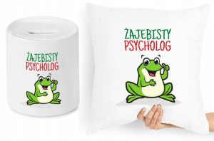 Dla Psychologa Zestaw Poduszka + Skarbonka Prezent
