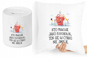Dla Psychologa Zestaw Poduszka + Skarbonka Prezent