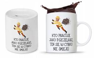 Dla Pszczelarza Prezent Zestaw Kubek + Skarbonka