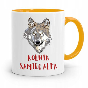 Dla Rolnika Kubek Zółty Rolnik Samiec Alfa
