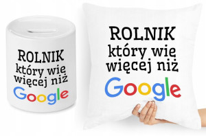 Dla Rolnika Zestaw Poduszka + Skarbonka Prezent