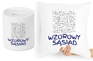 Dla Sąsiada Sąsiadki Zestaw Poduszka + Skarbonka