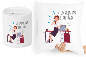 Dla Sekretarki Zestaw Poduszka + Skarbonka