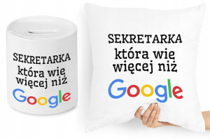 Dla Sekretarki Zestaw Poduszka + Skarbonka