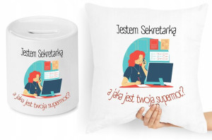 Dla Sekretarki Zestaw Poduszka + Skarbonka