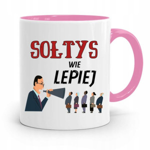 Dla Sołtysa Kubek Różowy Wie Lepiej Prezent