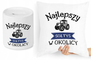 Dla Sołtysa Zestaw Poduszka + Skarbonka Prezent