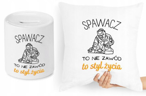 Dla Spawacza Zestaw Poduszka + Skarbonka