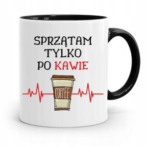 Dla Sprzątaczki Kubek Czarny Na Prezent Urodziny