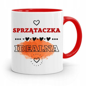 Dla Sprzątaczki Kubek Czerwony Na Prezent Urodziny