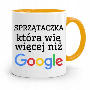 Dla Sprzątaczki Kubek Żółty Na Prezent Urodziny