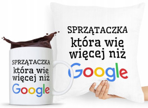 Dla Sprzątaczki Zestaw Poduszka + Kubek Prezent
