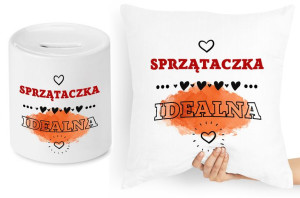 Dla Sprzątaczki Zestaw Poduszka + Skarbonka