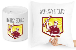 Dla Stolarza Zestaw Poduszka + Skarbonka Prezent