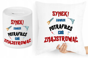 Dla Syna Zestaw Poduszka + Skarbonka Prezent