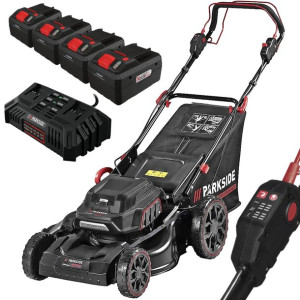 Parkside Kosiarka Akumulatorowa Z Napędem 40v 47cm 70l 5,76 Km/h 4x 8 Ah