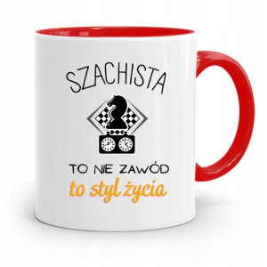 Dla Szachisty Kubek Czerwony Prezent Na Urodziny