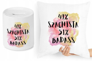Dla Szachisty Zestaw Poduszka + Skarbonka Prezent