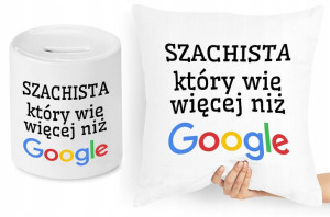 Dla Szachisty Zestaw Poduszka + Skarbonka Prezent