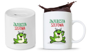 Dla Szefa Szefowej Zestaw Kubek + Skarbonka
