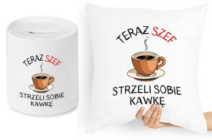 Dla Szefa Szefowej Zestaw Poduszka + Skarbonka