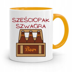 Dla Szwagra Kubek Żółty Na Prezent Na Urodziny
