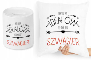Dla Szwagra Zestaw Poduszka + Skarbonka Prezent