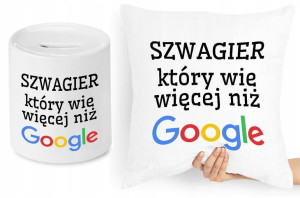 Dla Szwagra Zestaw Poduszka + Skarbonka Prezent