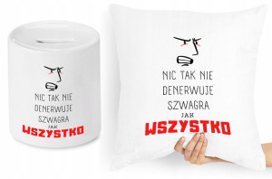 Dla Szwagra Zestaw Poduszka + Skarbonka Prezent
