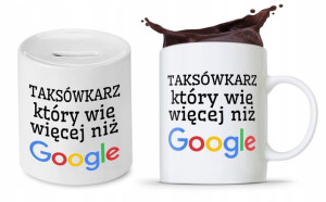 Dla Taksówkarza Zestaw Kubek + Skarbonka Prezent