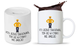 Dla Taksówkarza Zestaw Kubek + Skarbonka Prezent