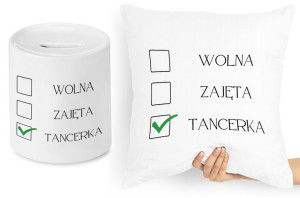 Dla Tancerki Zestaw Poduszka + Skarbonka Prezent